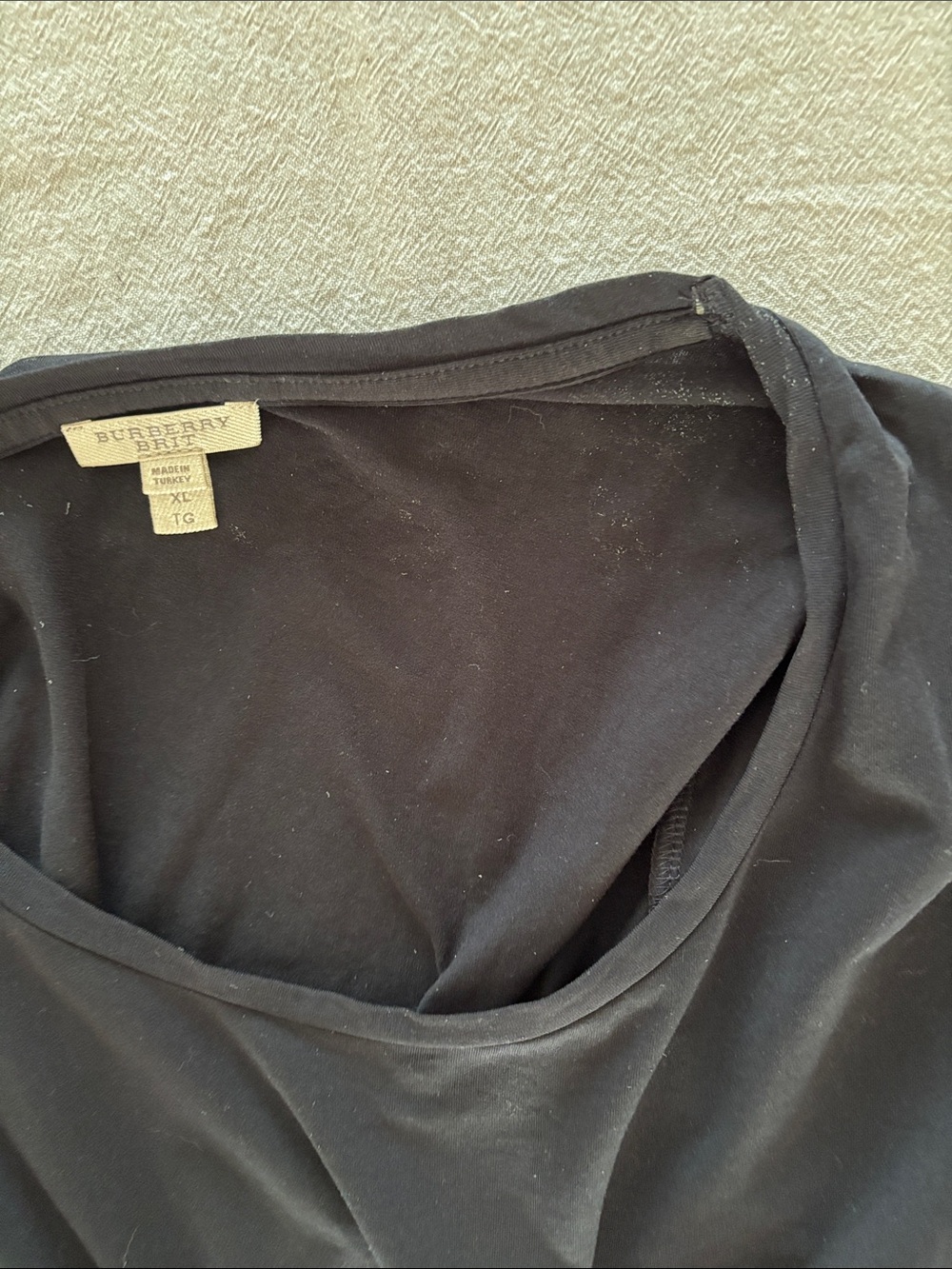 Burberry Ladies Black Nova Check 93% Cotton/Spandex Light Top-XL - Picture 12 of 14